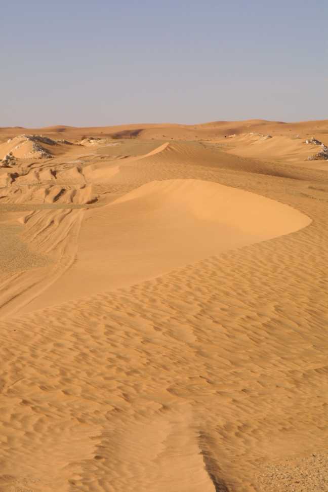 Sand across the road