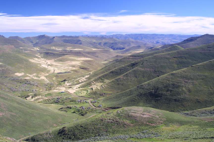 View across Lesotho Highlands