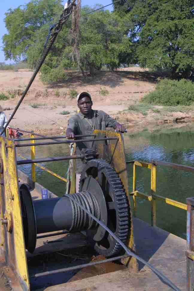 Winchman on Kafue Ferry